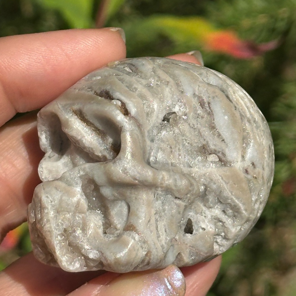 Sphalerite Druzy Skull - Picture 10 of 11
